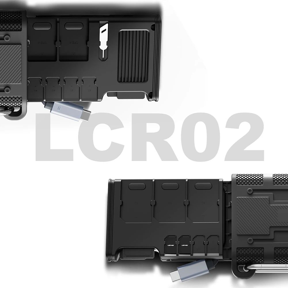 Lenyes LCR02 Type-C Kablolu Su Geçirmez Çoklu Kart Depolama ve Okuyucu Kutusu 10 Gbps