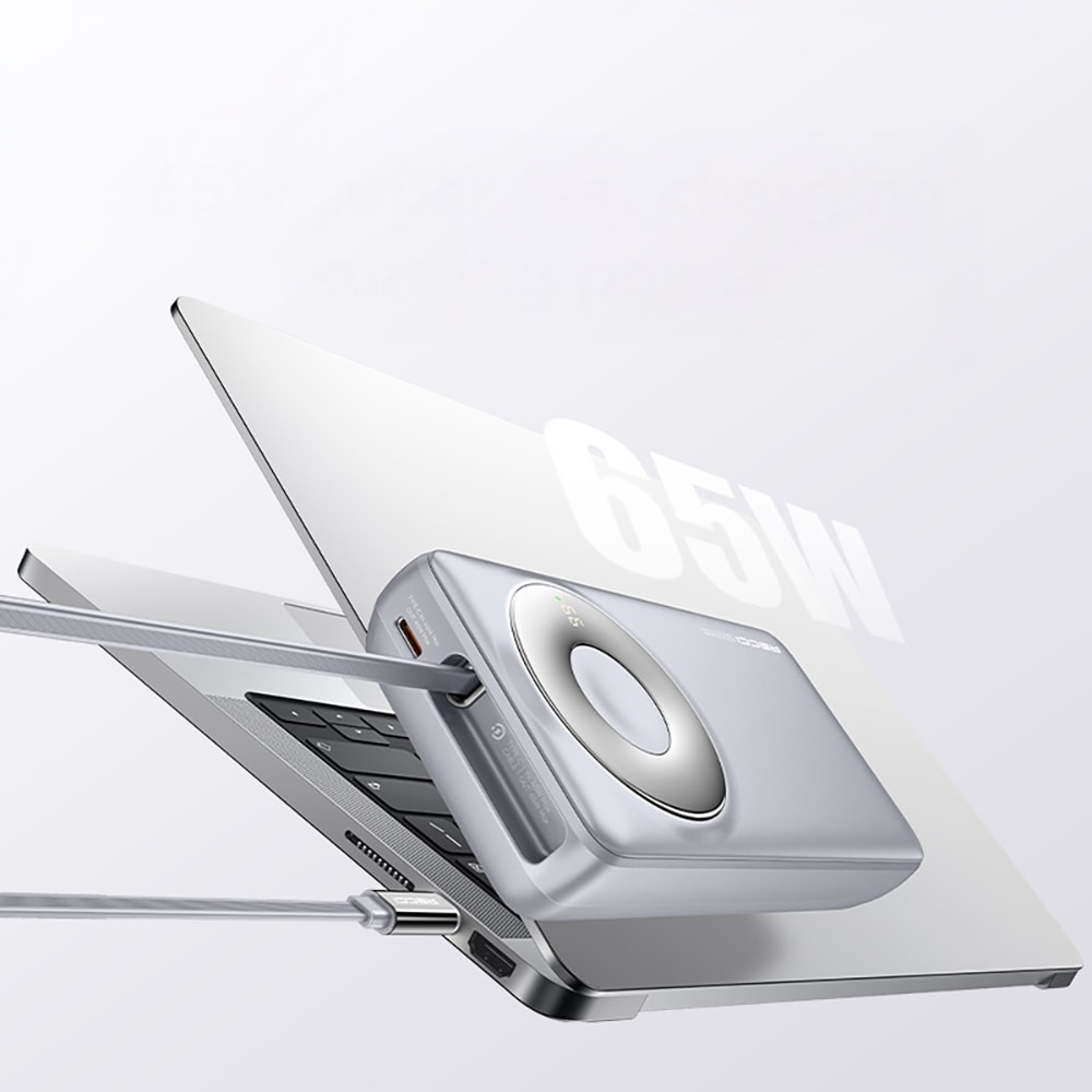 Recci RPB-P72 Hızlı Şarj Özellikli Type-C Kablolu Powerbank 65W 20.000mAh