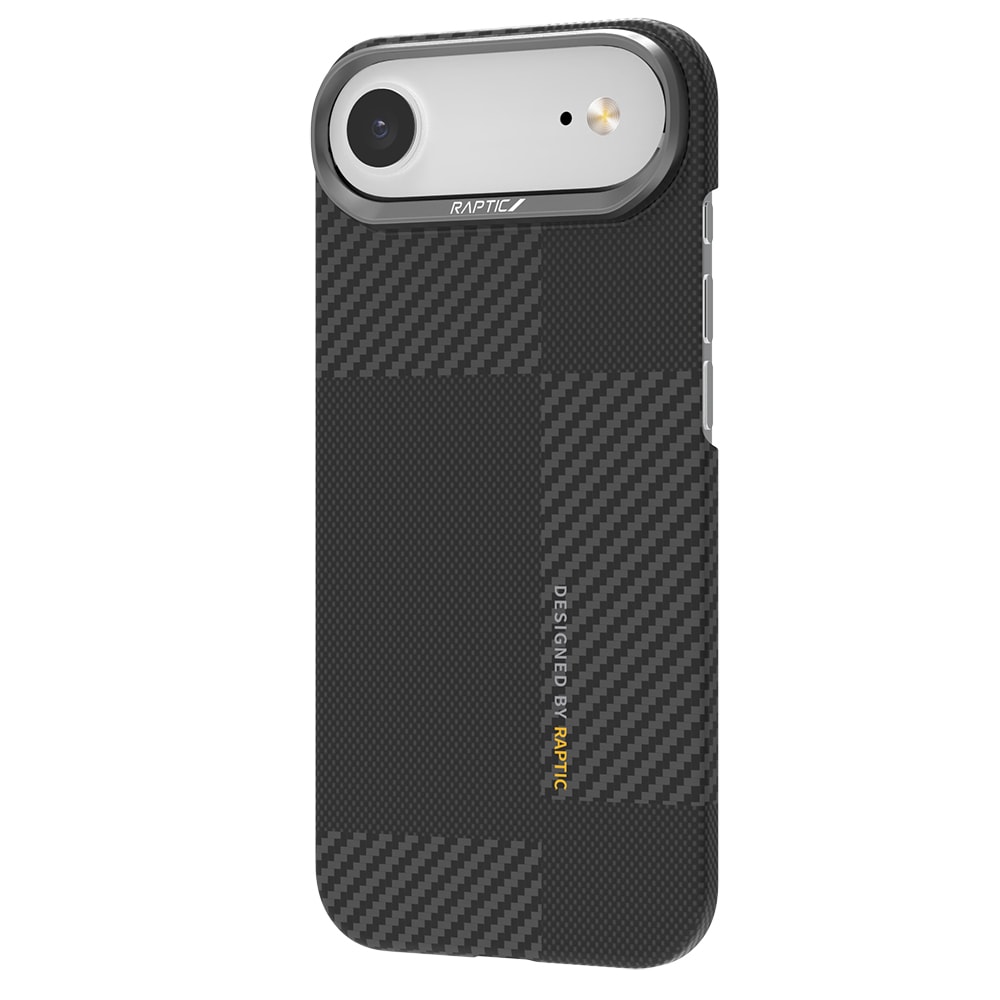 Apple iPhone 17 Air Kılıf M-safe Şarj Özellikli 600D Metal Kamera Çerçeveli Raptic Aramid Fiber Geotik Serisi Kapak