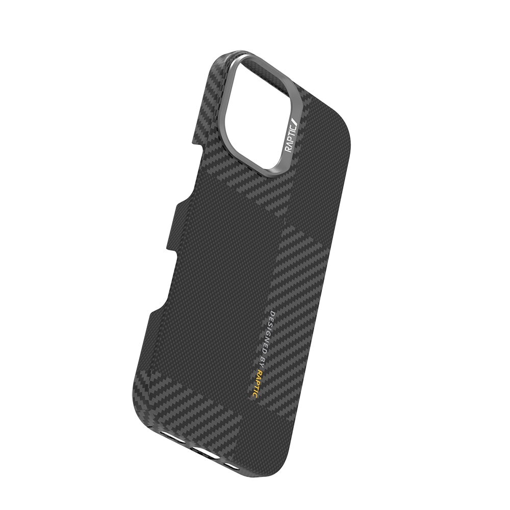Apple iPhone 17 Kılıf M-safe Şarj Özellikli 600D Metal Kamera Çerçeveli Raptic Aramid Fiber Geotik Serisi Kapak