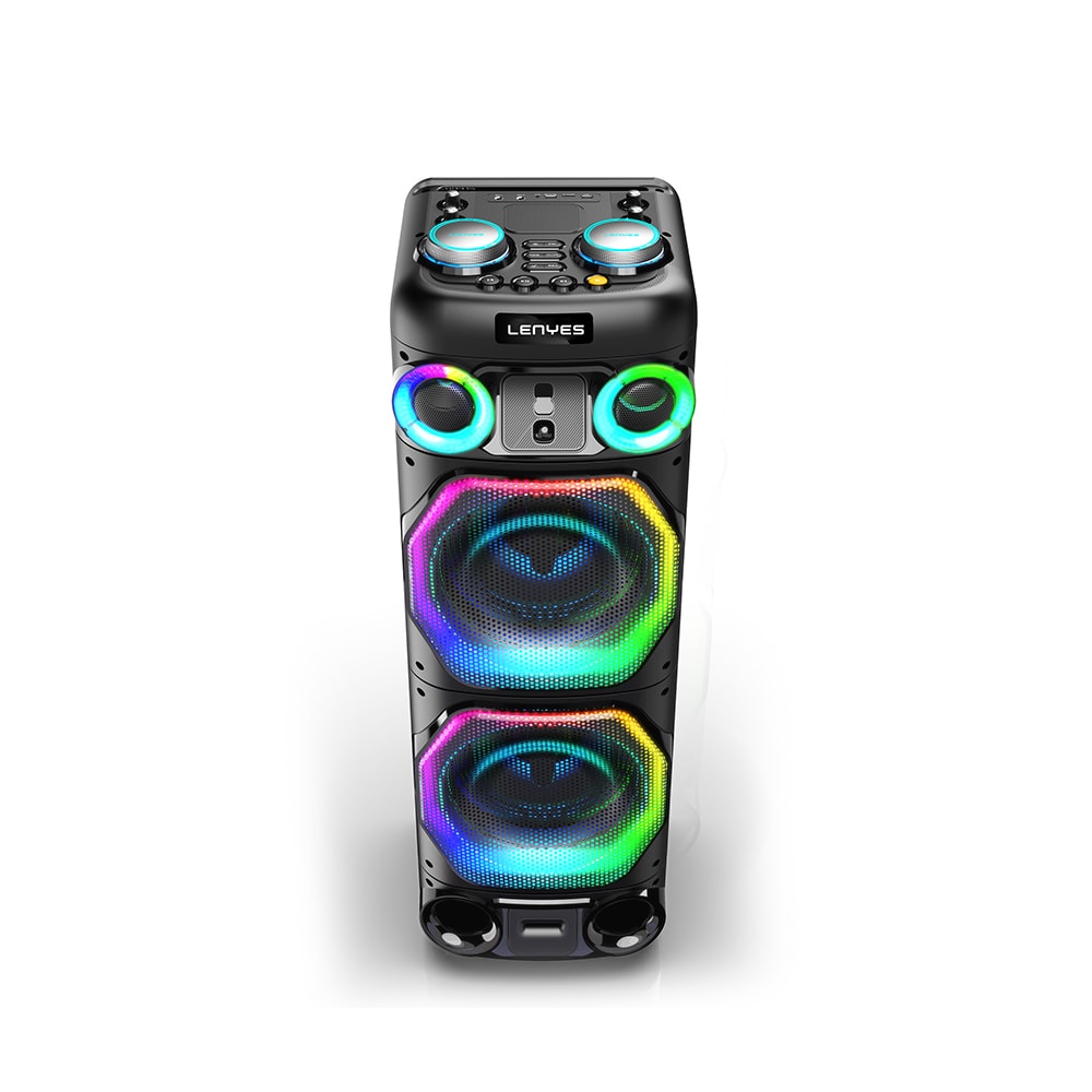 Lenyes S885 RGB Işıklı Çift Mikrofonlu Kablosuz TWS Bluetooth Speaker Hoparlör v5.3 image