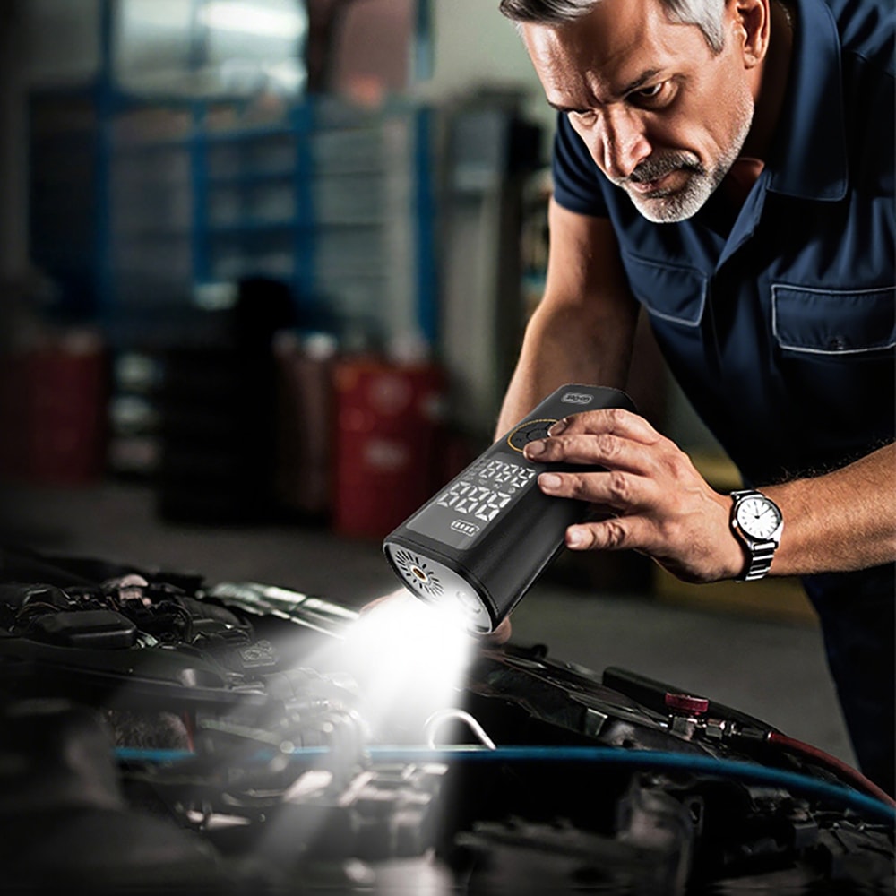 Go Des GD-B638 LED Işıklı Araç Hava Kompresörü ve Powerbank 12V