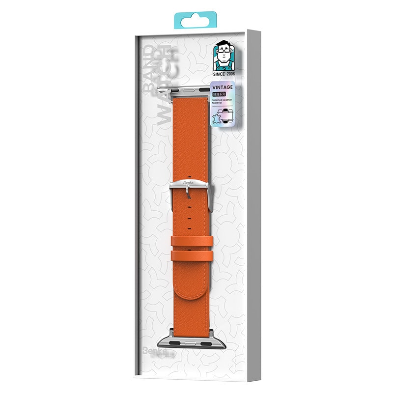 Apple Watch 40mm Benks Vintage Genuine Leather Serisi Deri Kordon Strap Kayış
