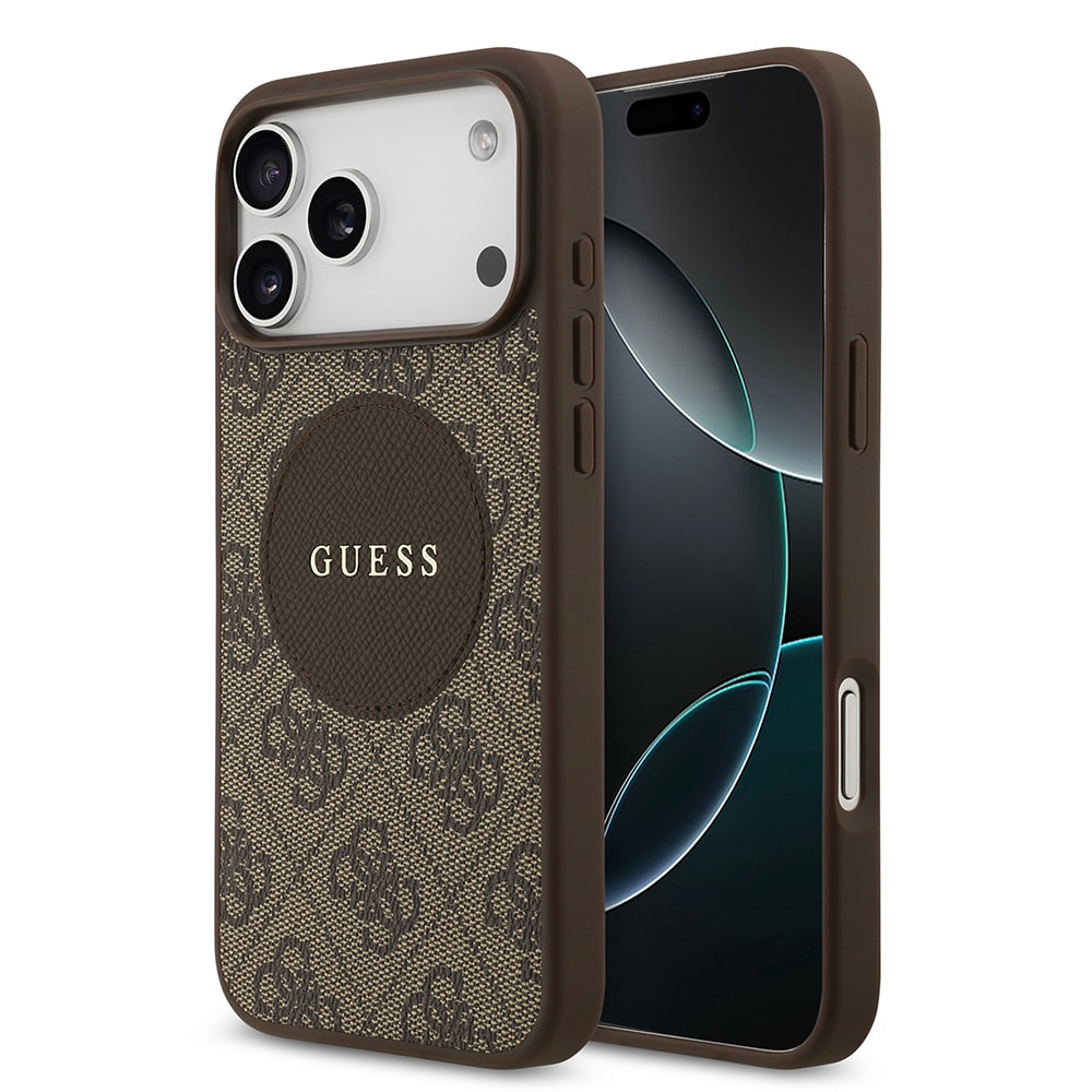 Apple iPhone 17 Pro Max Kılıf Guess Orjinal Lisanslı M-safe Şarj Özellikli Yazı Logolu Circle Classic Kapak main variant image