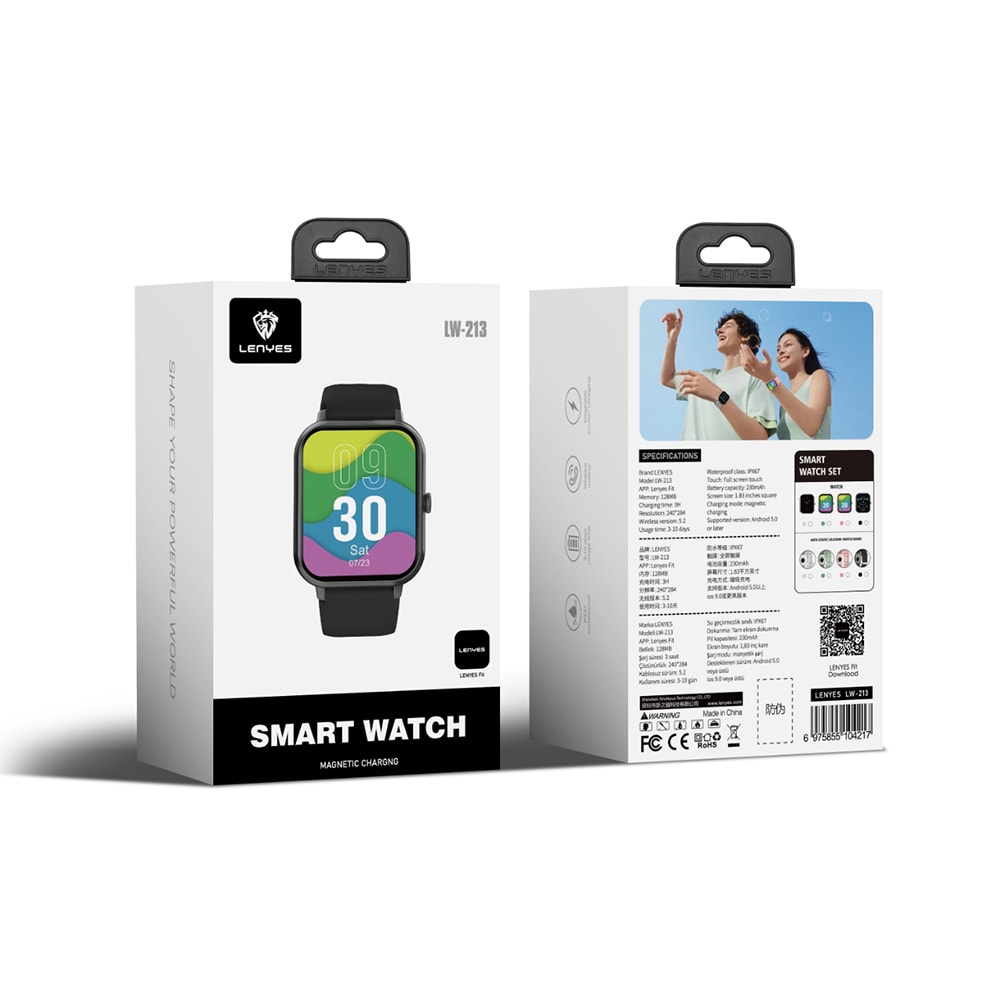 Lenyes LW-213 iOS ve Android Uyumlu Akıllı Saat