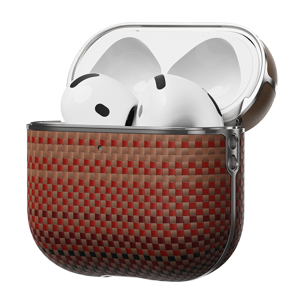 Apple Airpods 4 Kılıf Aramid Fiber Pitaka Tactile Woven Sunset-Moonrise Serisi Kapak