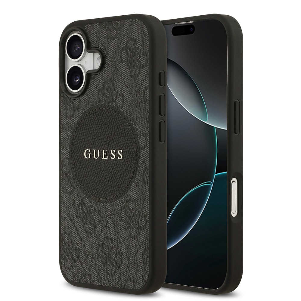Apple iPhone 17 Kılıf Guess Orjinal Lisanslı M-safe Şarj Özellikli Yazı Logolu Circle Classic Kapak