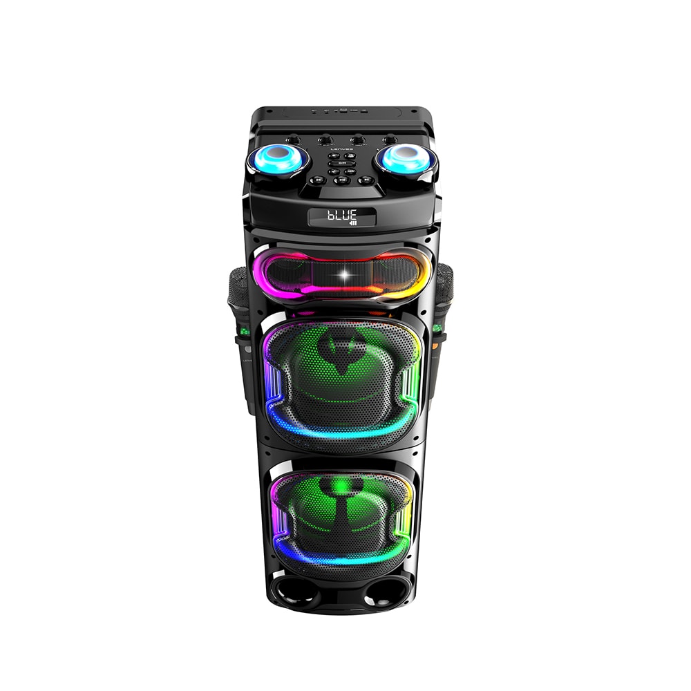 Lenyes S887 RGB Işıklı Çift Mikrofonlu Kablosuz TWS Bluetooth Speaker Hoparlör v5.3 image
