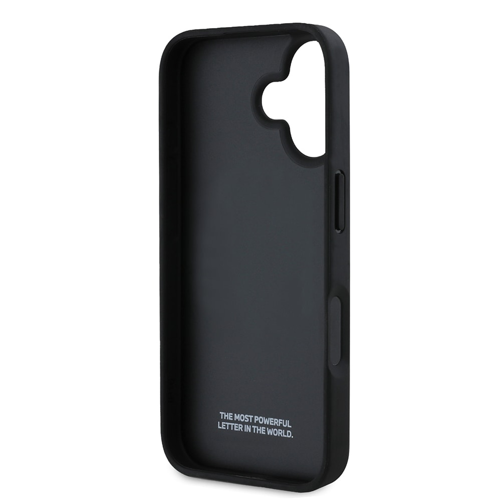 Apple iPhone 16 Kılıf BMW Orjinal Lisanslı Karbon Fiber Tasarımlı ve Metal Logolu PU Deri Kapak