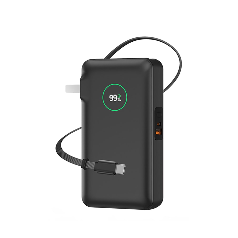 Wiwu Wi-P049 Noble Serisi Type-C Kablolu Dijital LED Göstergeli Powerbank PD 35W 10000mAh image