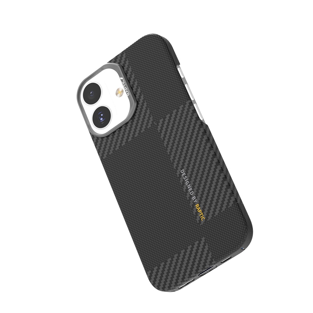 Apple iPhone 17 Kılıf M-safe Şarj Özellikli 600D Metal Kamera Çerçeveli Raptic Aramid Fiber Geotik Serisi Kapak