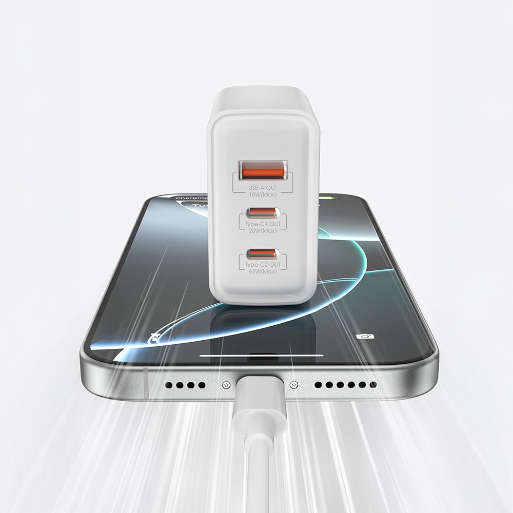 Wiwu Wi-G005 Essen Serisi GaN Tech PD Hızlı Şarj Özellikli Şarj Başlığı 65W