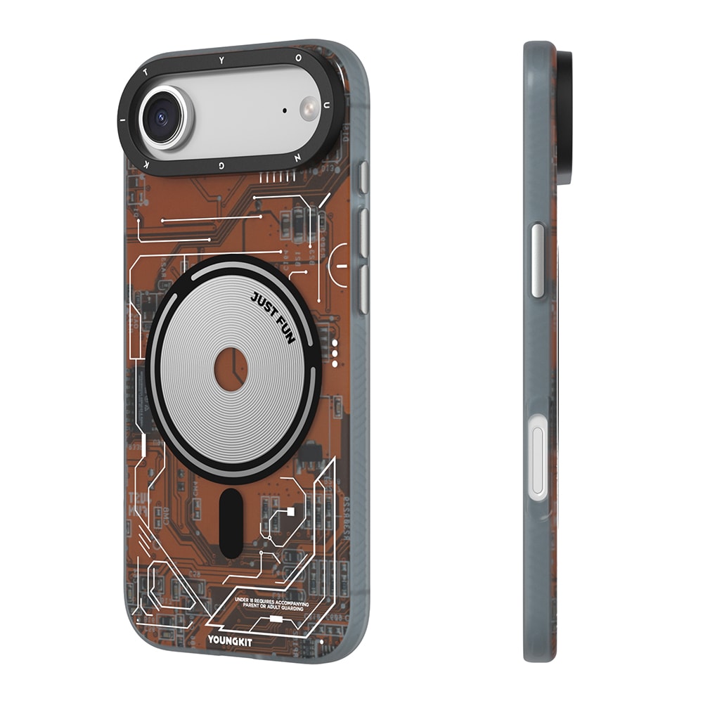 Apple iPhone 17 Air Kılıf M-safe Şarj Özellikli Kamera Denetim Butonlu Youngkit Technology Serisi Kapak