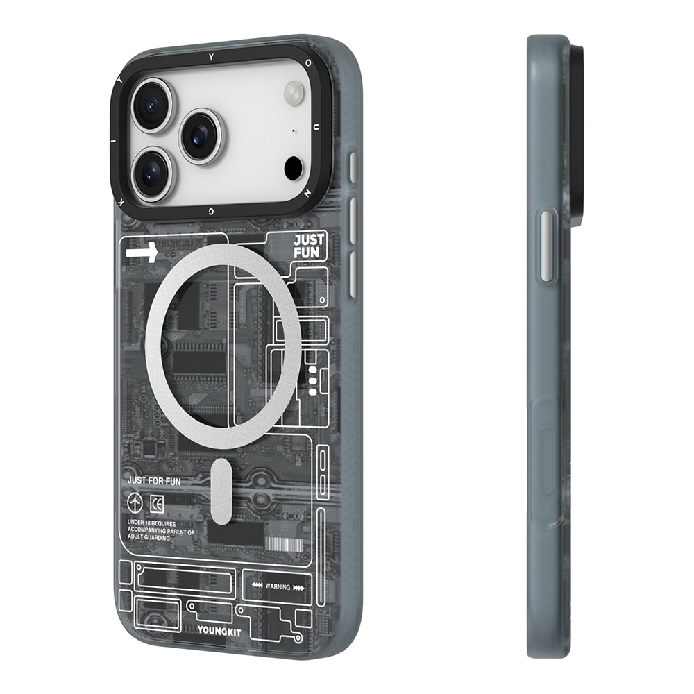 Apple iPhone 17 Pro Max Kılıf M-safe Şarj Özellikli Kamera Denetim Butonlu Youngkit Technology Serisi Kapak