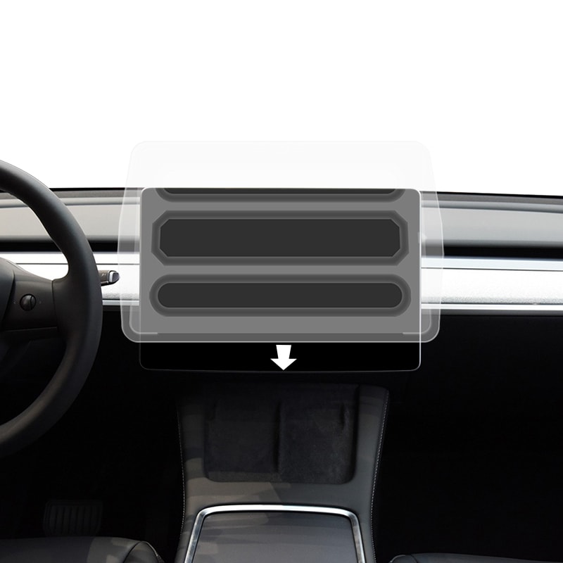 Tesla Model Y CaseWorld Araç Multimedya Uygulama Aparatlı Ekran Koruyucu
