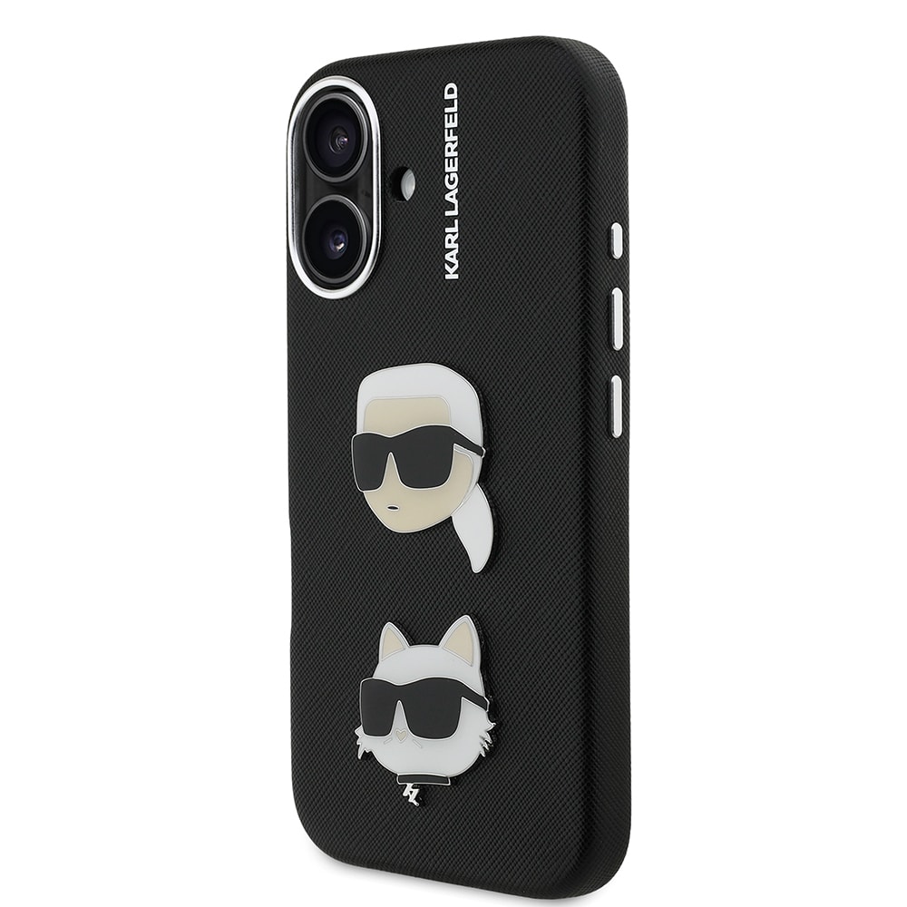 Apple iPhone 16 Kılıf Karl Lagerfeld Orjinal Lisanslı K&C Heads Pin Kapak