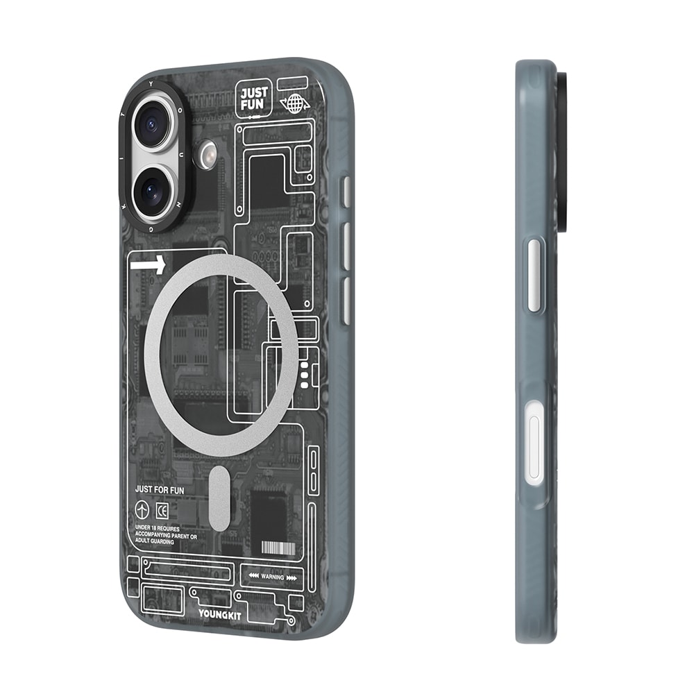 Apple iPhone 17 Kılıf M-safe Şarj Özellikli Kamera Denetim Butonlu Youngkit Technology Serisi Kapak