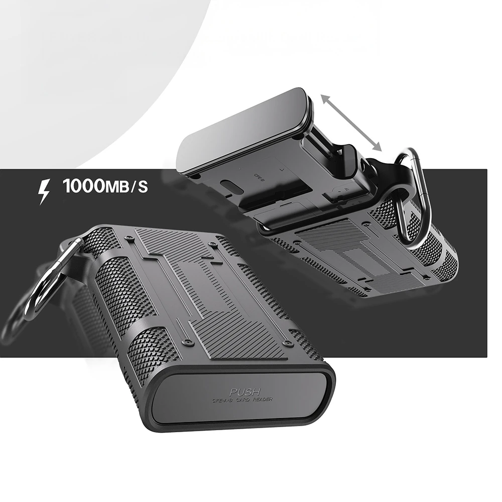 Lenyes LCR04 Type-C Kablolu Su Geçirmez Çoklu Kart Depolama ve Okuyucu Kutusu 10 Gbps