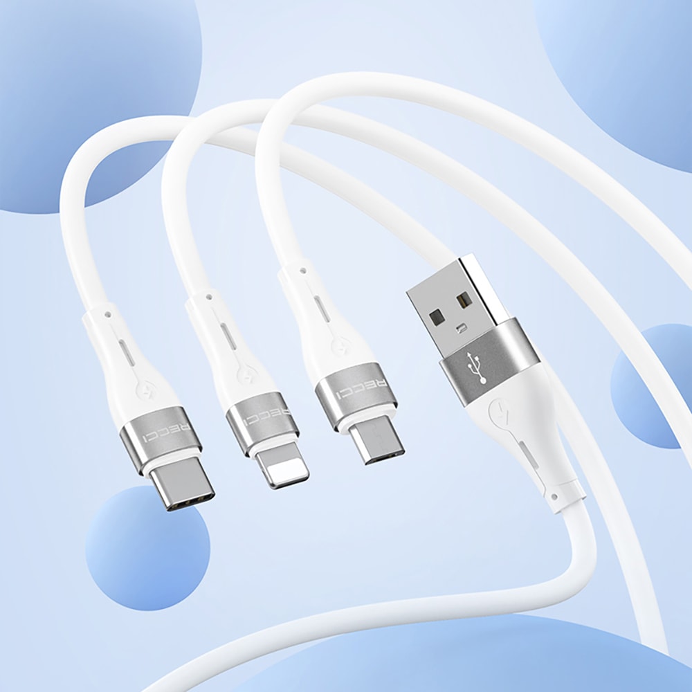 Recci RS11C Swift Serisi USB-A to Type-C 3A Hızlı Şarj Özellikli Data ve Şarj Kablosu 1M