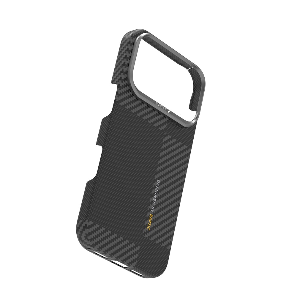 Apple iPhone 17 Pro Kılıf M-safe Şarj Özellikli 600D Metal Kamera Çerçeveli Raptic Aramid Fiber Geotik Serisi Kapak