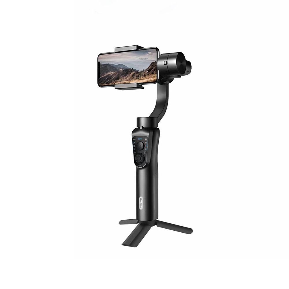 Go Des GD-S5 3 Eksenli El Tipi Yüz Tanıma Takip Özellikli Led Işıklandırma Aparatlı Gimbal Stabilizatör main variant image