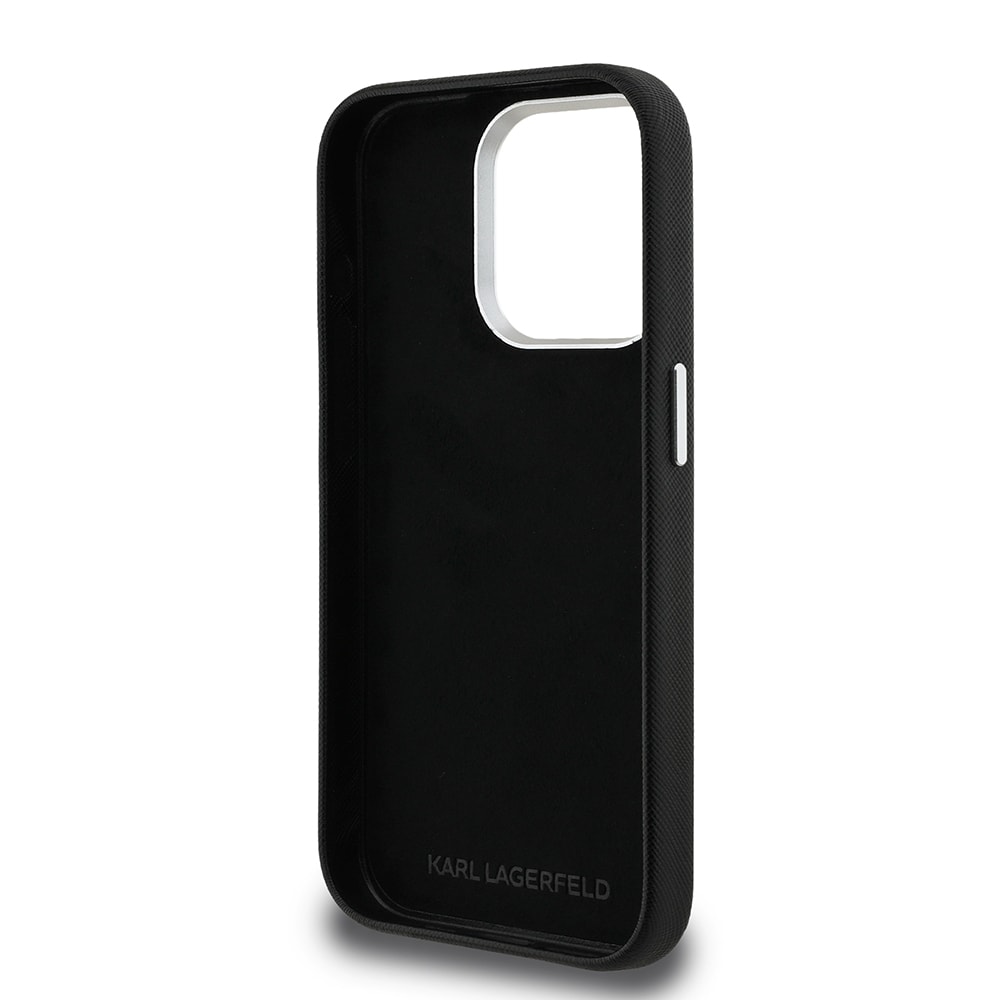 Apple iPhone 15 Pro Max Kılıf Karl Lagerfeld Orjinal Lisanslı K&C Heads Pin Kapak