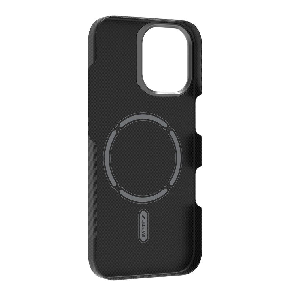 Apple iPhone 17 Kılıf M-safe Şarj Özellikli 600D Metal Kamera Çerçeveli Raptic Aramid Fiber Geotik Serisi Kapak