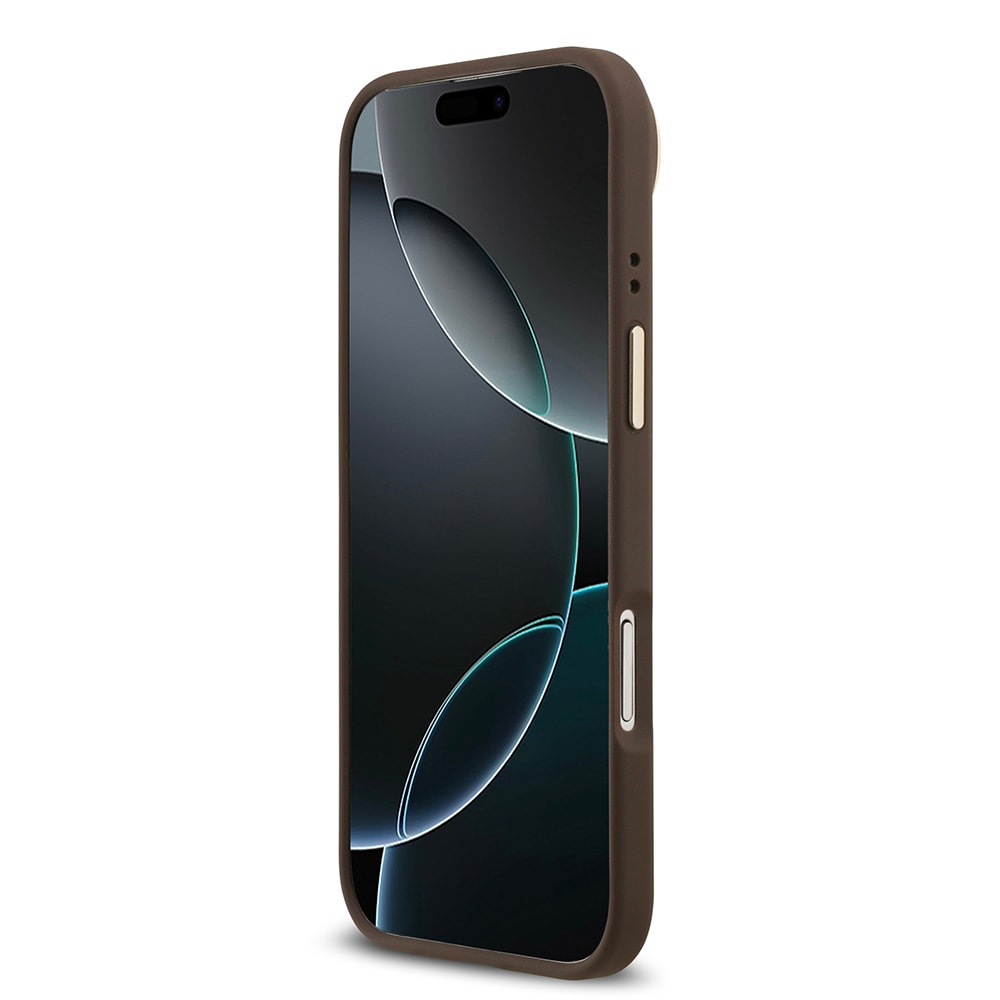 Apple iPhone 17 Air Kılıf Guess Orjinal Lisanslı M-safe Şarj Özellikli 4G Desenli PU Metal Plaka Klasik Logolu Kapak