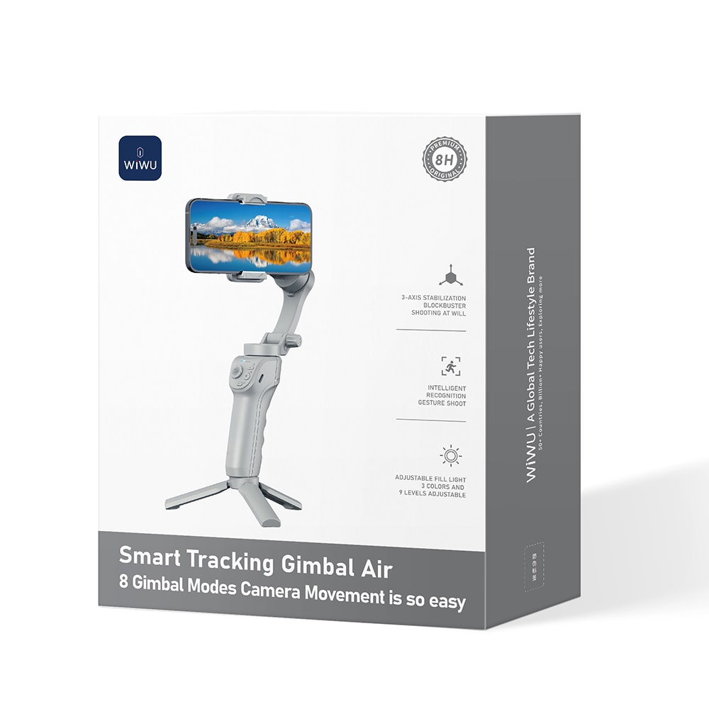 Wiwu Wi-SE017 3-Axis Yapay Zeka Destekli Çok Fonksiyonlu El Tipi Gimbal Stabilizatör