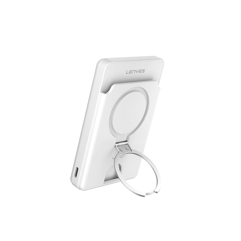 Lenyes PW0006D PD 20W Hızlı Şarj Özellikli Kartlıklı Standlı Wireless Powerbank 15W 5000mAh image