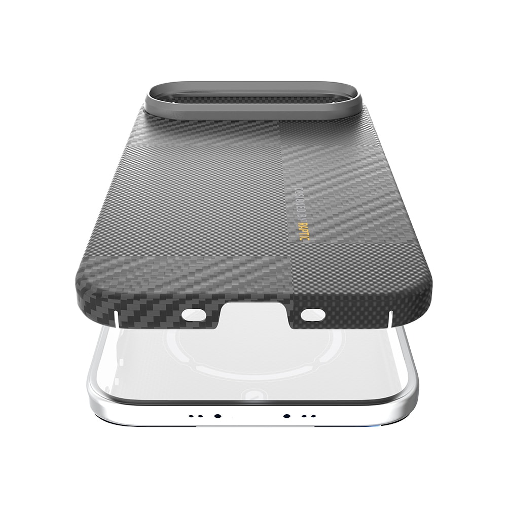 Apple iPhone 17 Air Kılıf M-safe Şarj Özellikli 600D Metal Kamera Çerçeveli Raptic Aramid Fiber Geotik Serisi Kapak