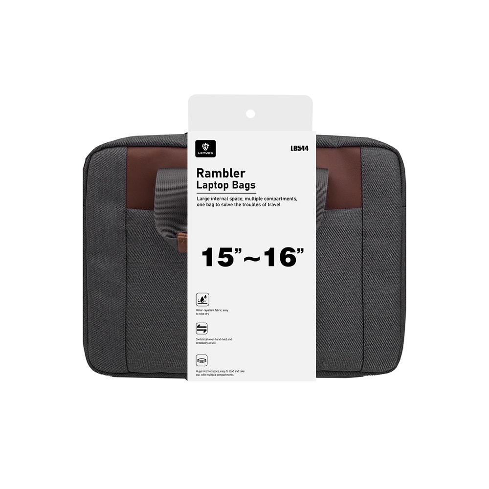 Lenyes LB544 Rambler Serisi Polyester Kumaş 15-16 inç Su Geçirmez Laptop Çantası