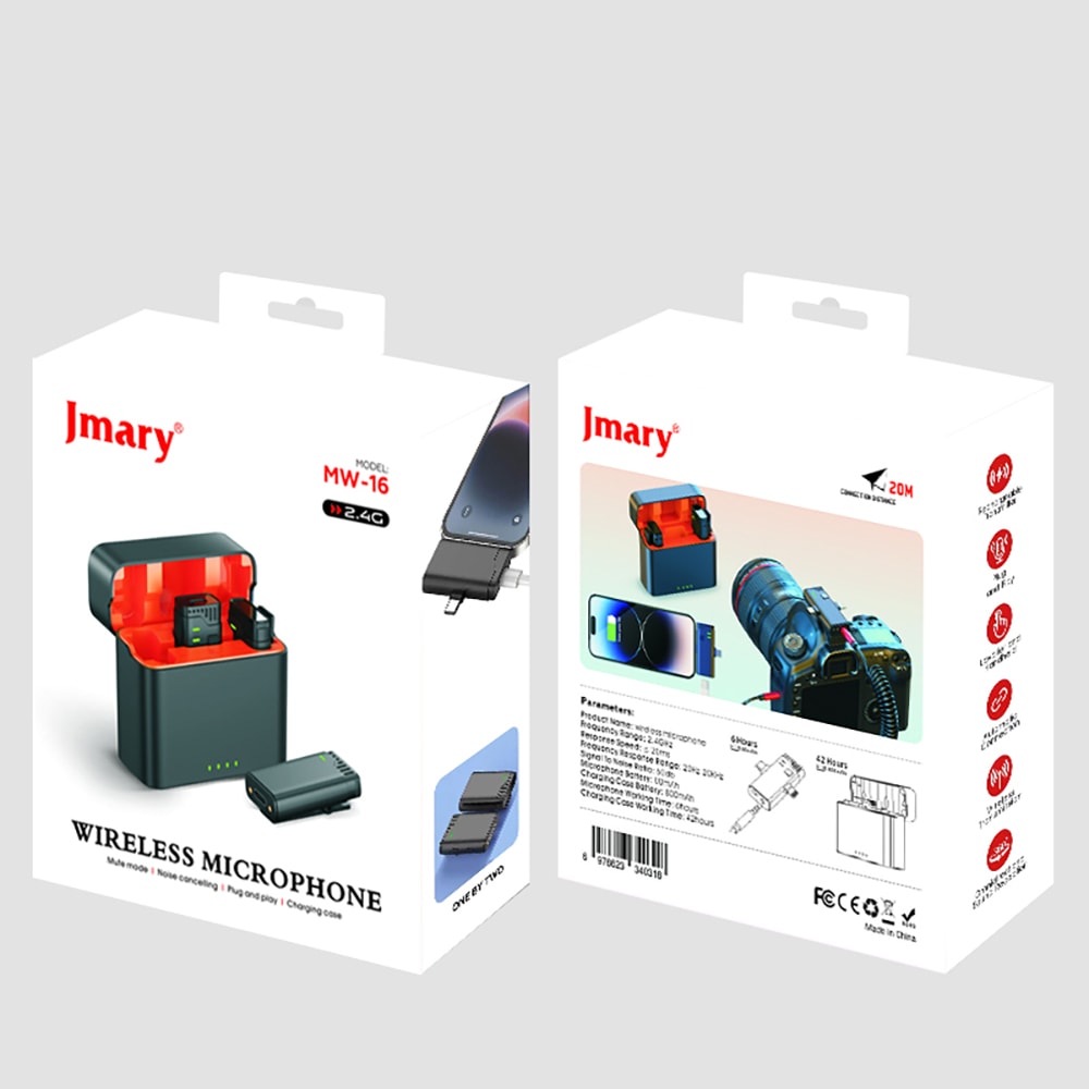Jmary MW-16 3 in 1 Kablosuz Yaka Mikrofonu