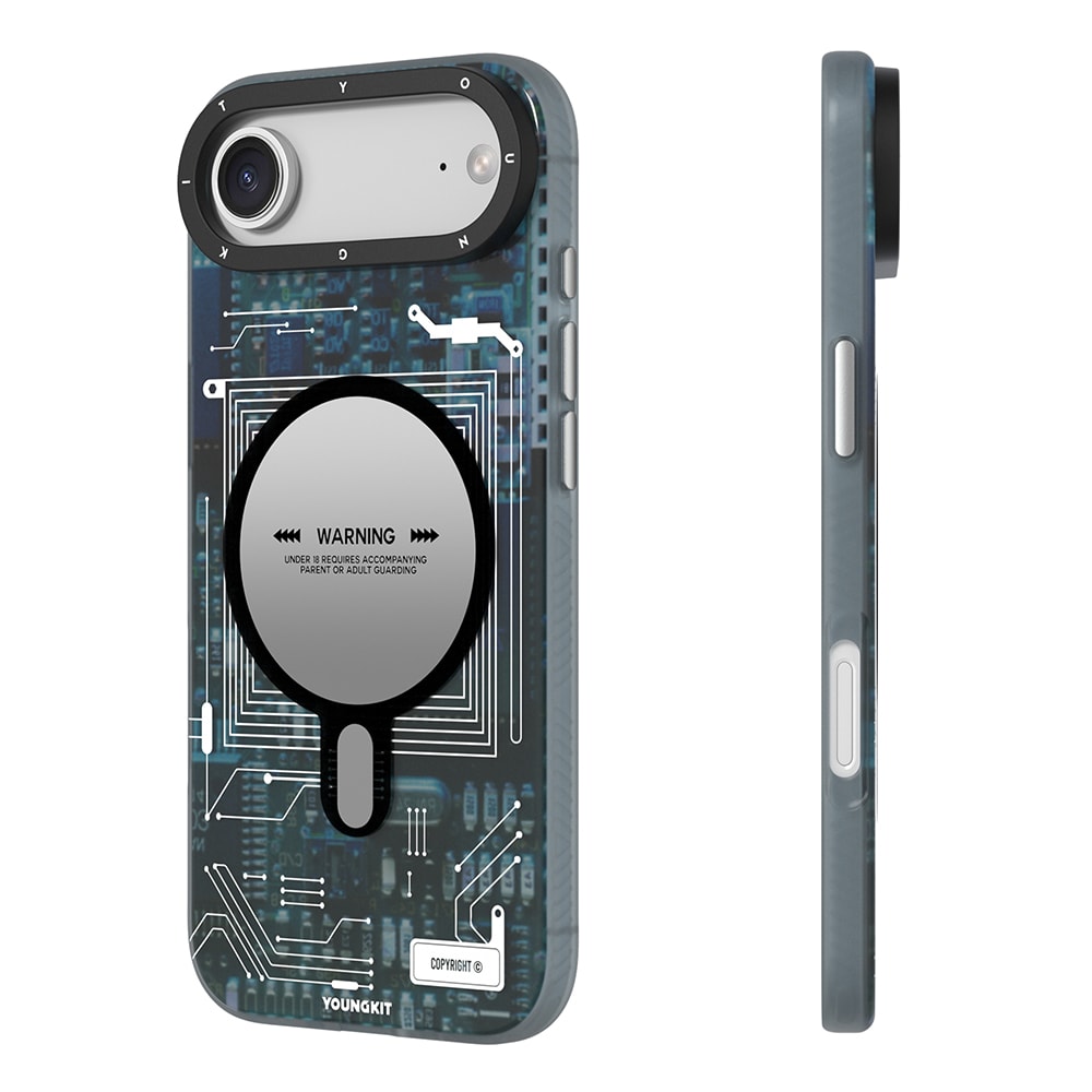 Apple iPhone 17 Air Kılıf M-safe Şarj Özellikli Kamera Denetim Butonlu Youngkit Technology Serisi Kapak