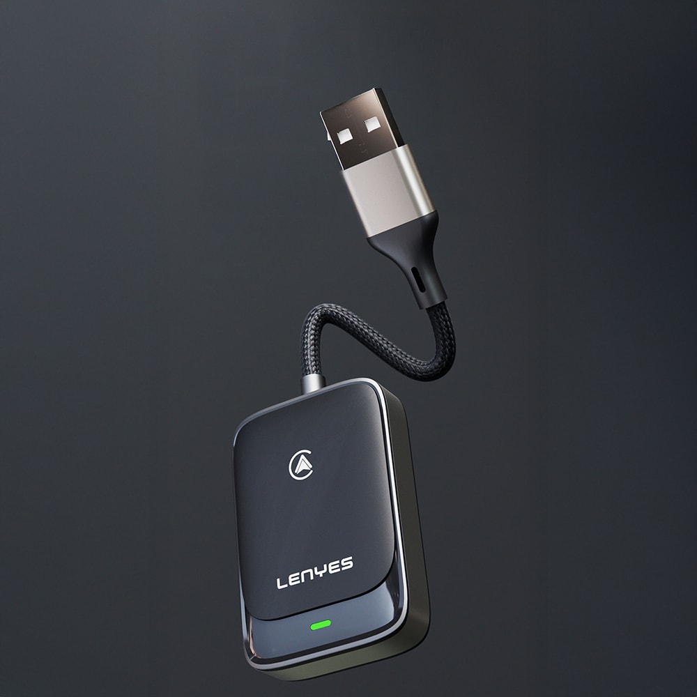 Lenyes LCP03 Android Auto Destekli CarPlay USB Bluetooth 5.0 Wireless Transmitter Adaptör