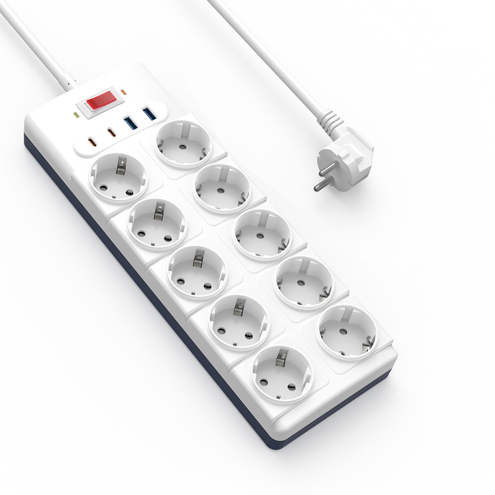 Wiwu Wi-S008 20W GaN Tech Power Strip 14 in 1 Çoklu Priz 2M image
