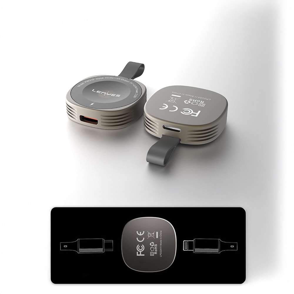 Lenyes PW316 Akıllı Saat Mini Wireless Magnetik Şarj Aleti 2.5W