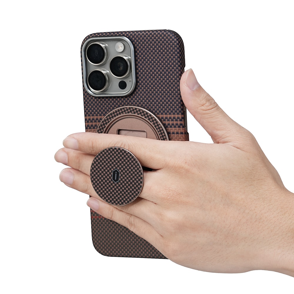 Wiwu Warriors Serisi Aramid Fiber 360 Derece Dönebilen Magnetik Ring Stand Telefon Tutucu