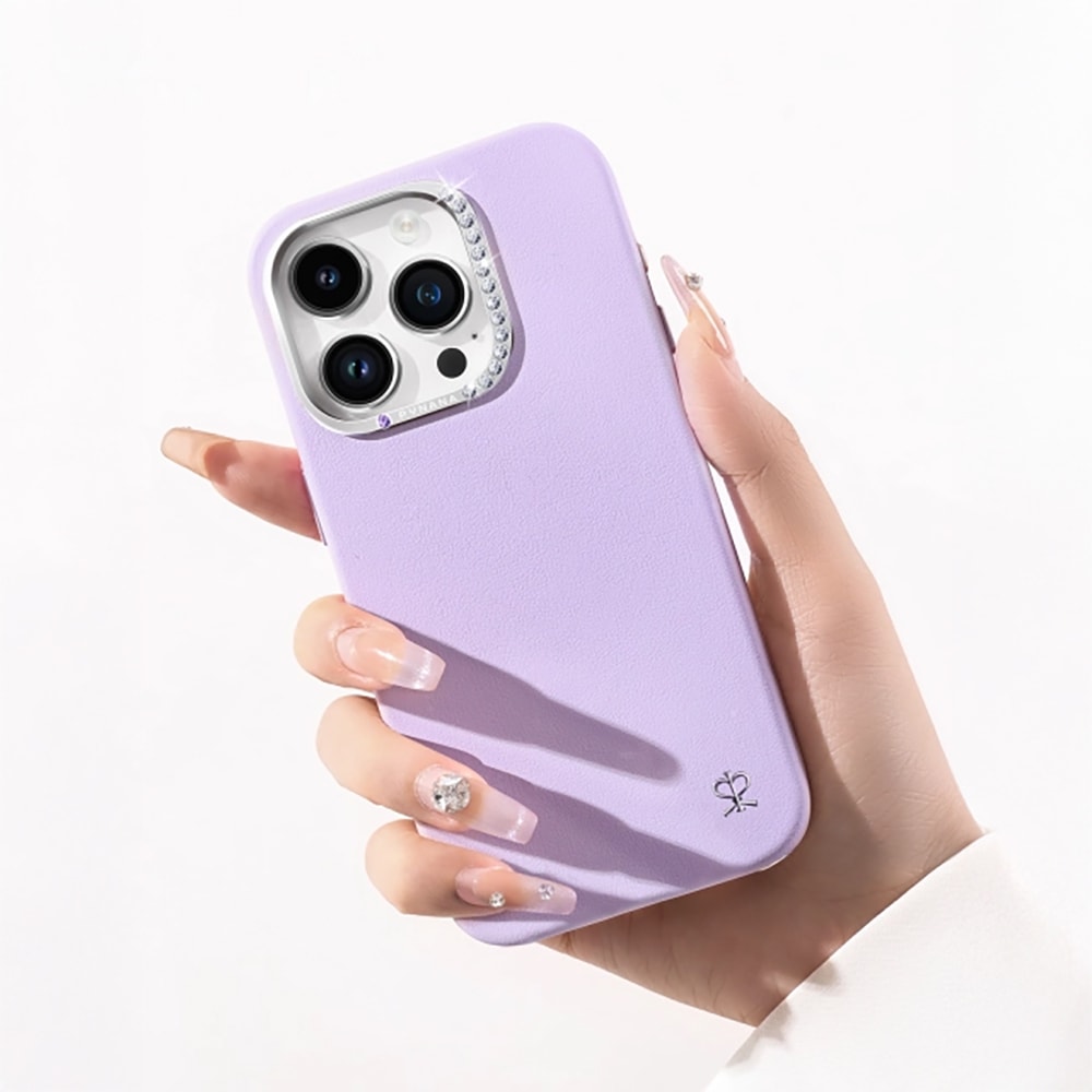 Apple iPhone 15 Kılıf Suni Deri Tasarımlı Pynana Starry Serisi Kapak image