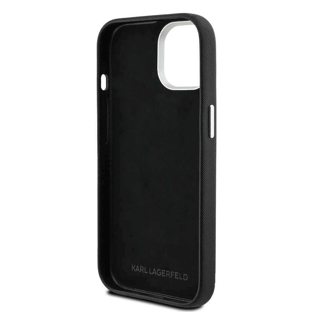 Apple iPhone 14 Kılıf Karl Lagerfeld Orjinal Lisanslı K&C Heads Pin Kapak