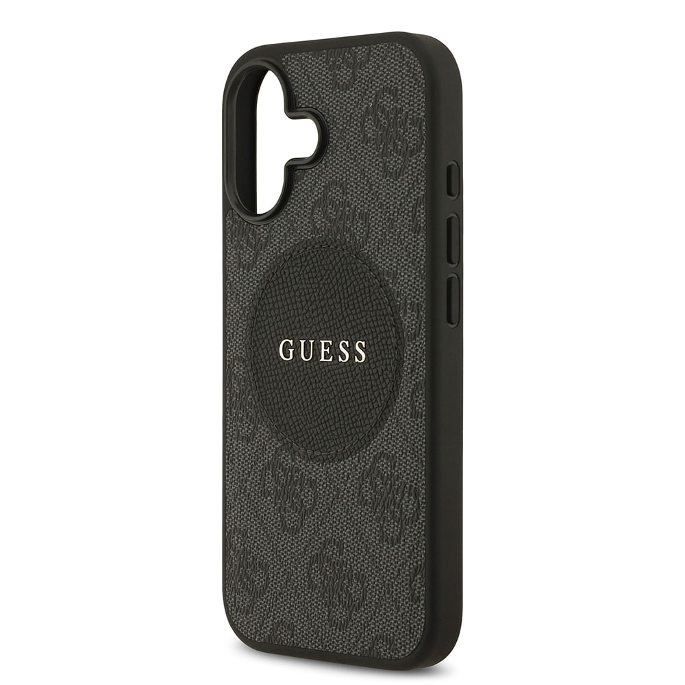 Apple iPhone 17 Kılıf Guess Orjinal Lisanslı M-safe Şarj Özellikli Yazı Logolu Circle Classic Kapak