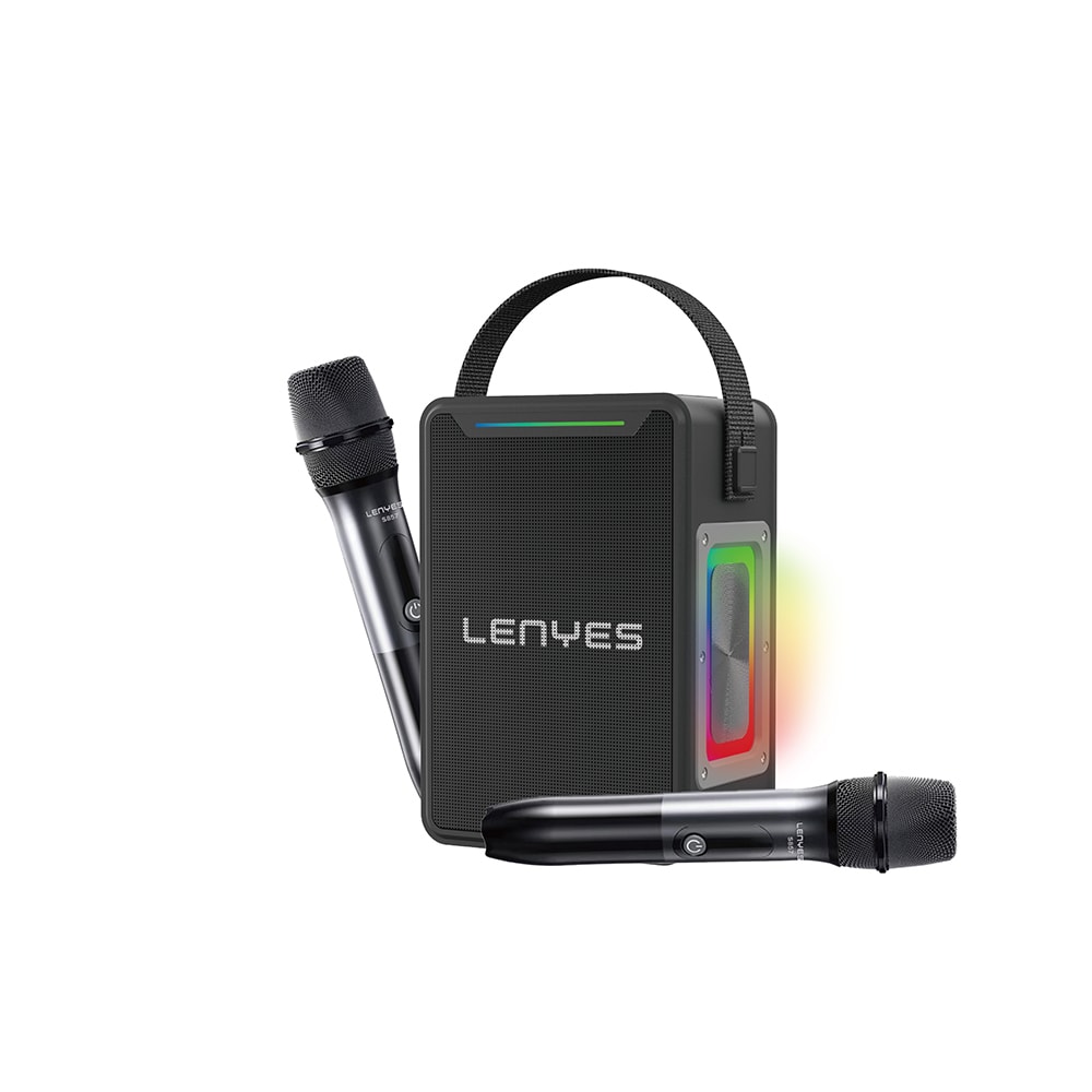 Lenyes S857 RGB Işıklı Çift Mikrofonlu Taşınabilir TWS Bluetooth Speaker Hoparlör v5.3 image