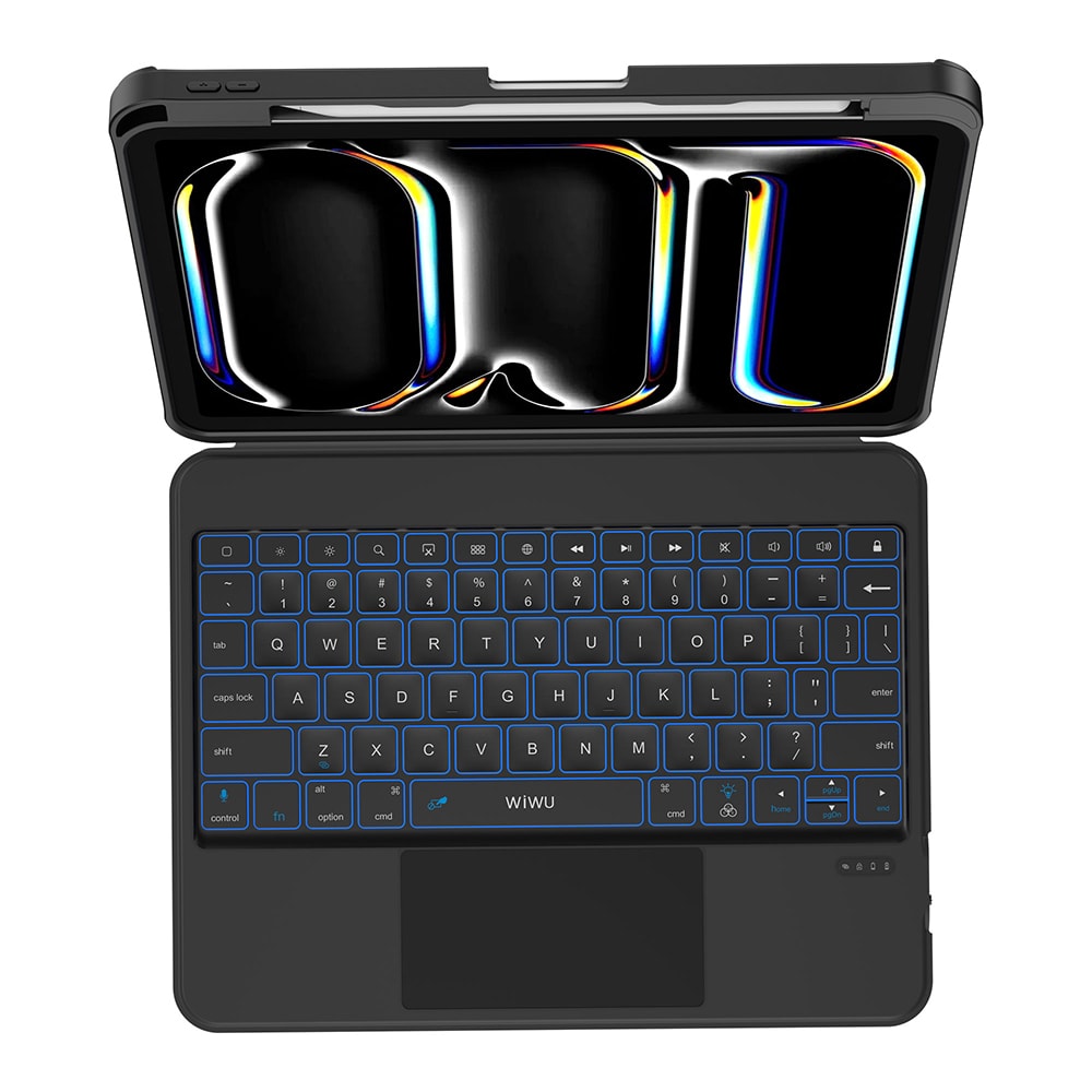 Apple iPad Pro 11 2024 MK-007 Combo Pro Kalem Bölmeli Klavyeli Standlı Kılıf