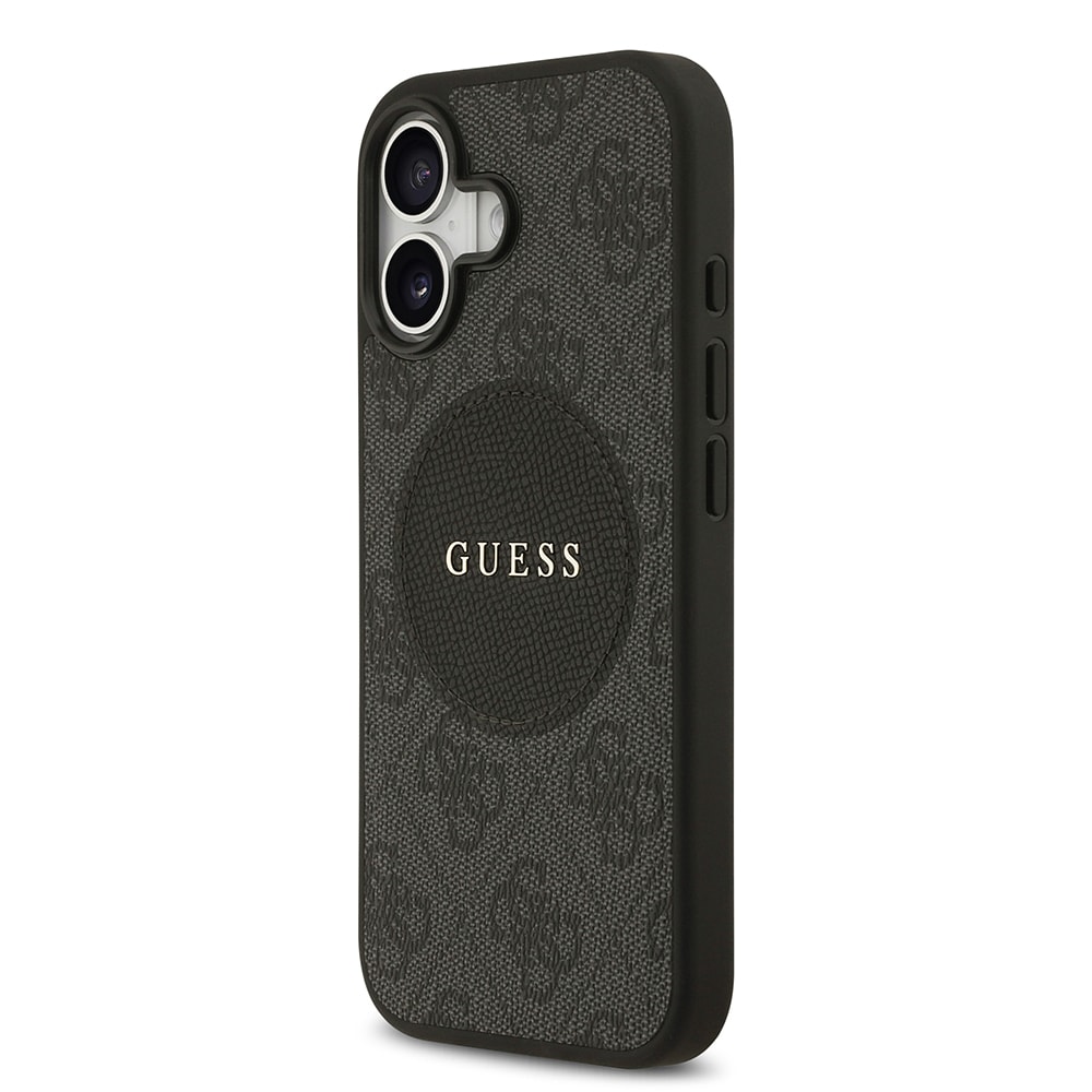 Apple iPhone 17 Kılıf Guess Orjinal Lisanslı M-safe Şarj Özellikli Yazı Logolu Circle Classic Kapak