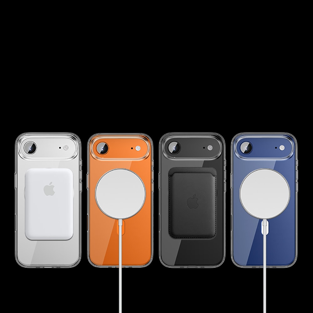 Apple iPhone 17 Air Kılıf M-safe Şarj Özellikli Transparan Sert PC Wlons Pita Kapak