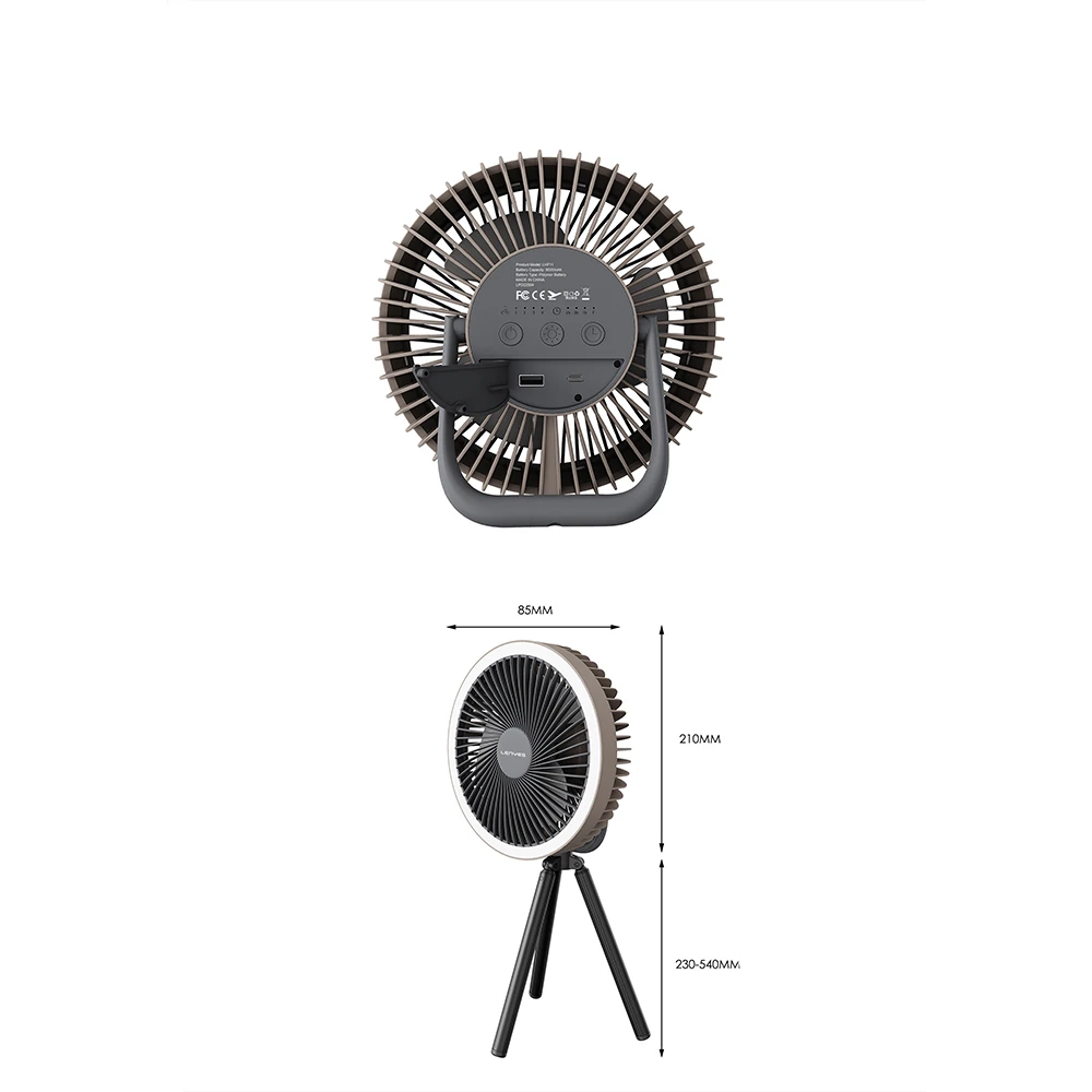 Lenyes LHF11 Led Işıklı 4 Kademeli Çok Fonksiyonlu Soğutucu Fan