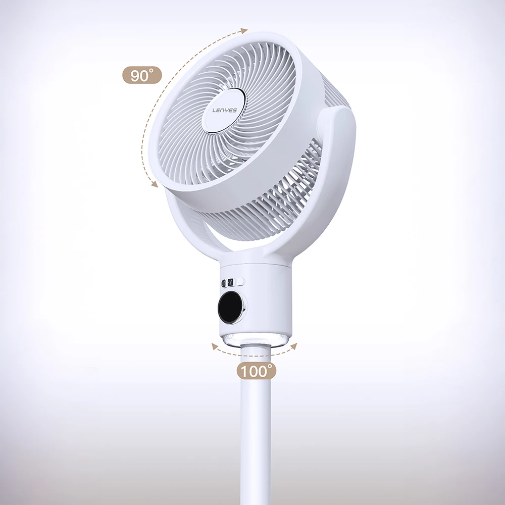 Lenyes LHF10 Dijital LED Göstergeli 5 Kademeli Uzaktan Kumandalı Uzayabilen Gövdeli 10 inç Fan