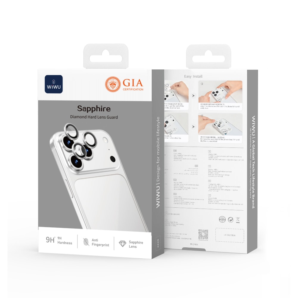 Apple iPhone 17 Pro Wiwu LG-003 Lens Guard Çizilmeye Karşı Dayanıklı Safir Kamera Lens Koruyucu