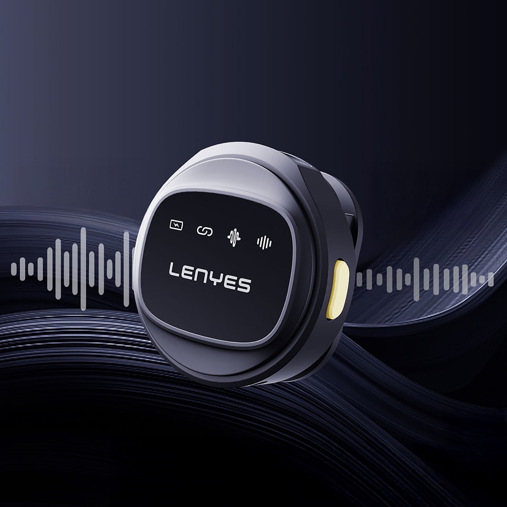 Lenyes LM204-L Type-C Şarj Portlu Akıllı Gürültü Engelleyicili Lightning Bağlantılı Kablosuz Yaka Mikrofonu