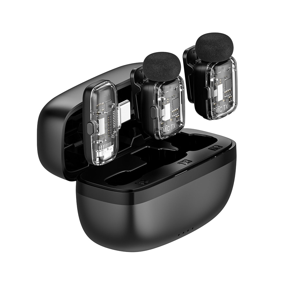 Wiwu Wi-WM008 2in1 Type-C Portlu ANC Özellikli Kablosuz Yaka Mikrofonu